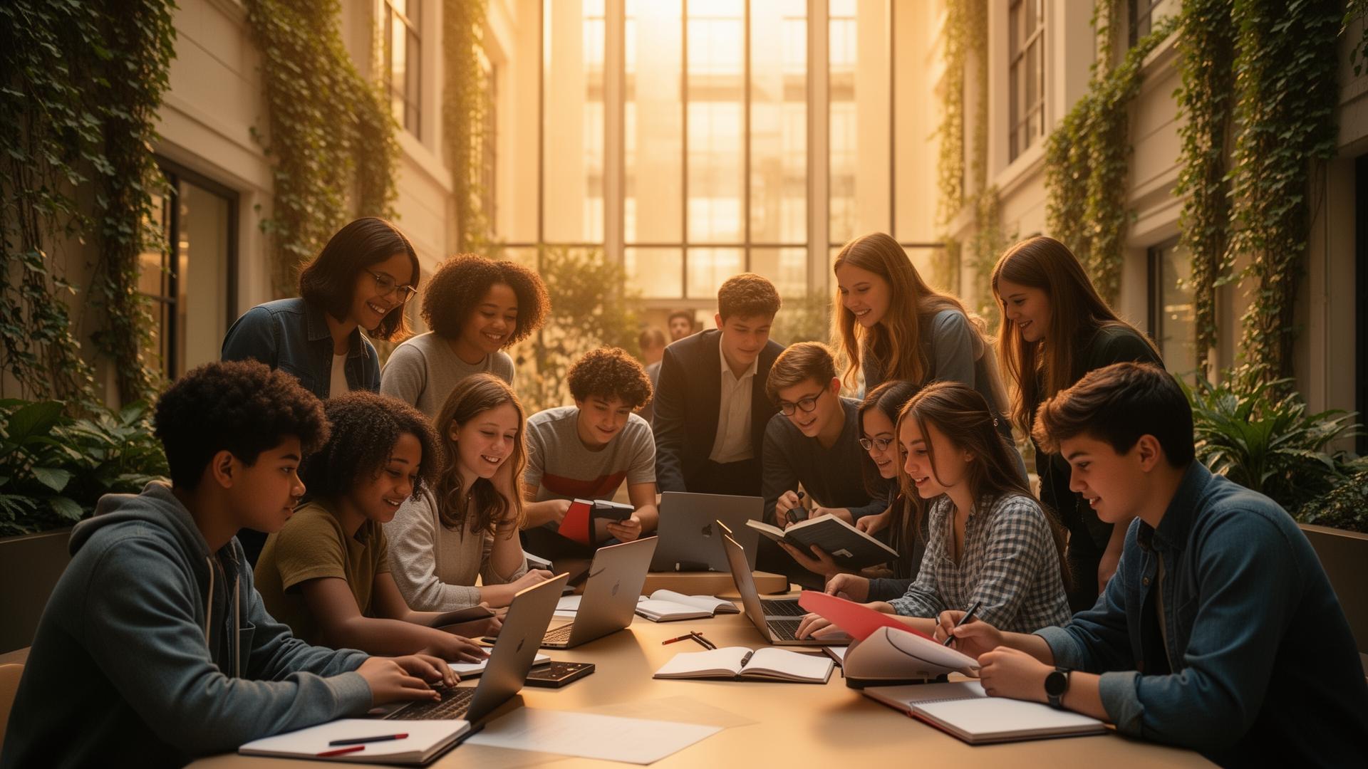 Canadian youth collaborating